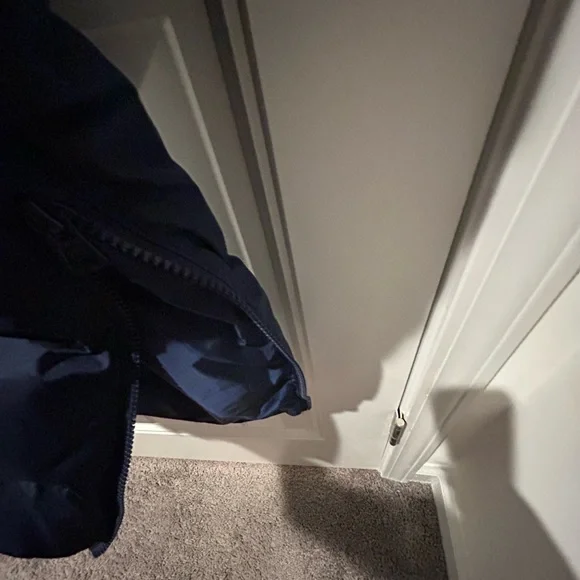 NWOT Lands End long winter down parka puffer coat navy blue XS 2-4 - Picture 11 of 14